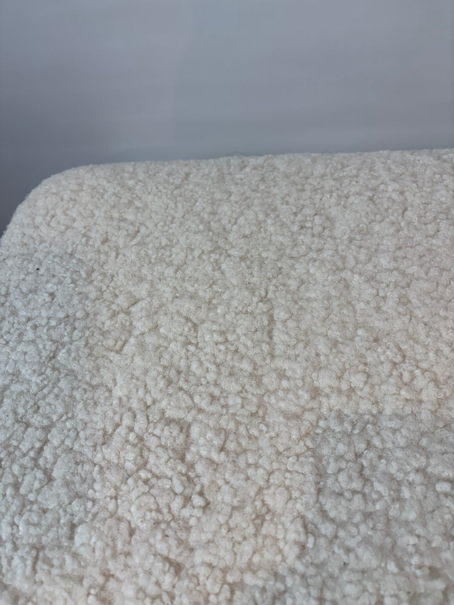 Elk Home Keeler Pouf in White Fabric
