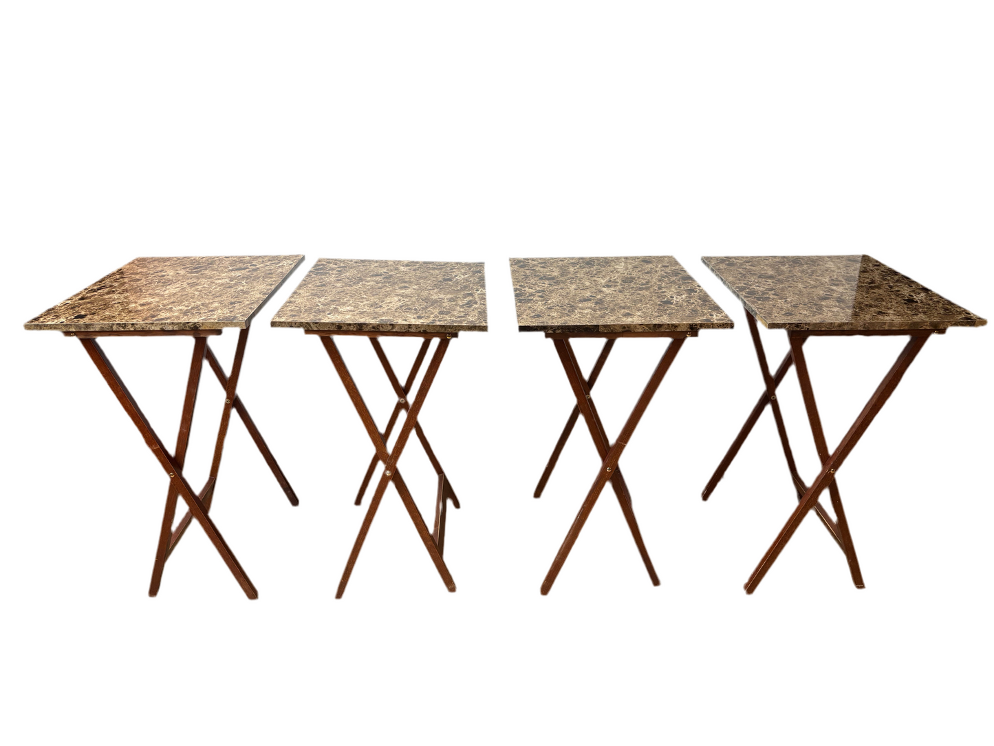 Powell Set of 4 Folding TV Tables & Stand 26" x 19" x 16