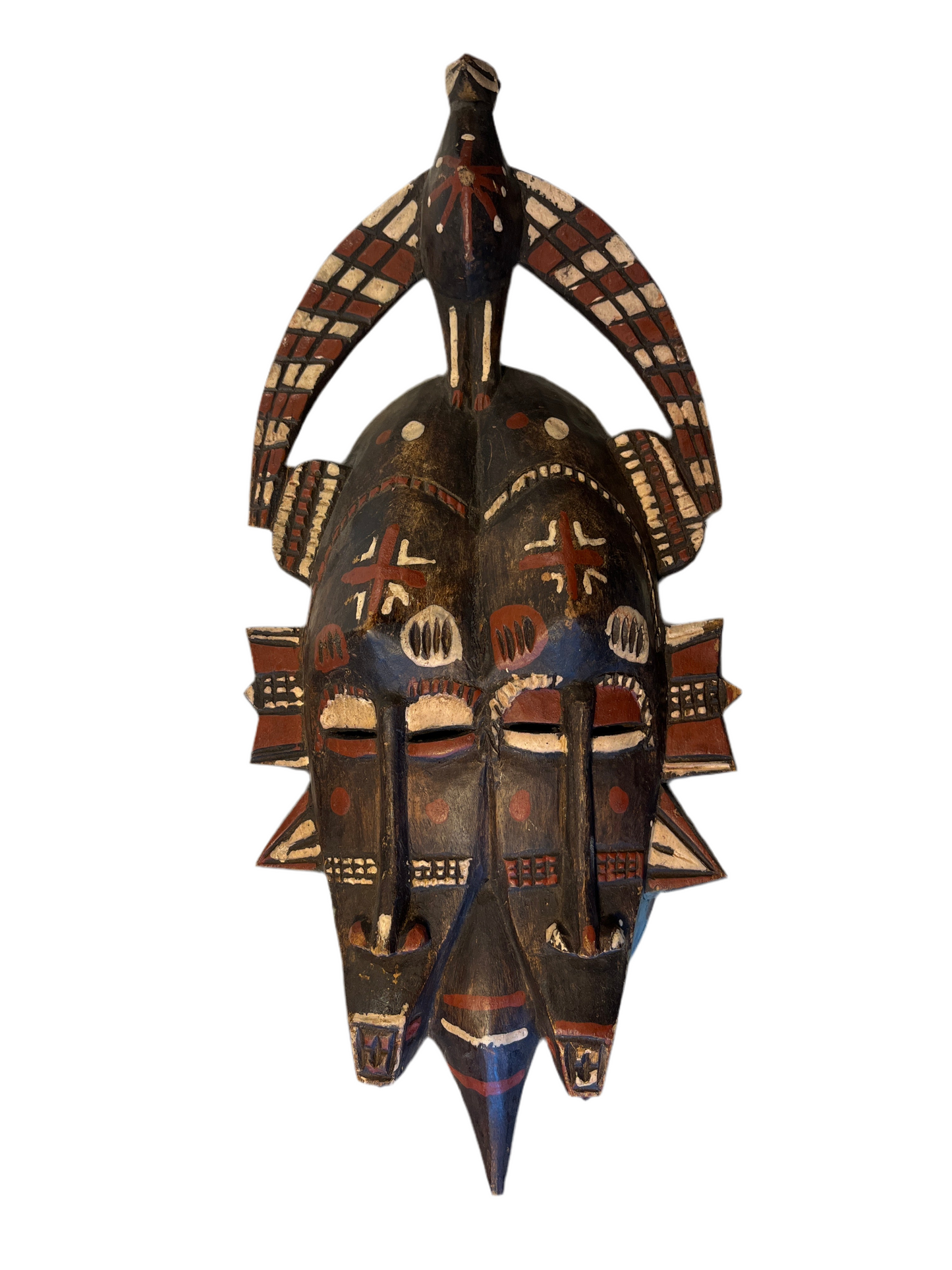 AFRICAN SENUFO TWIN KPELIE MASK