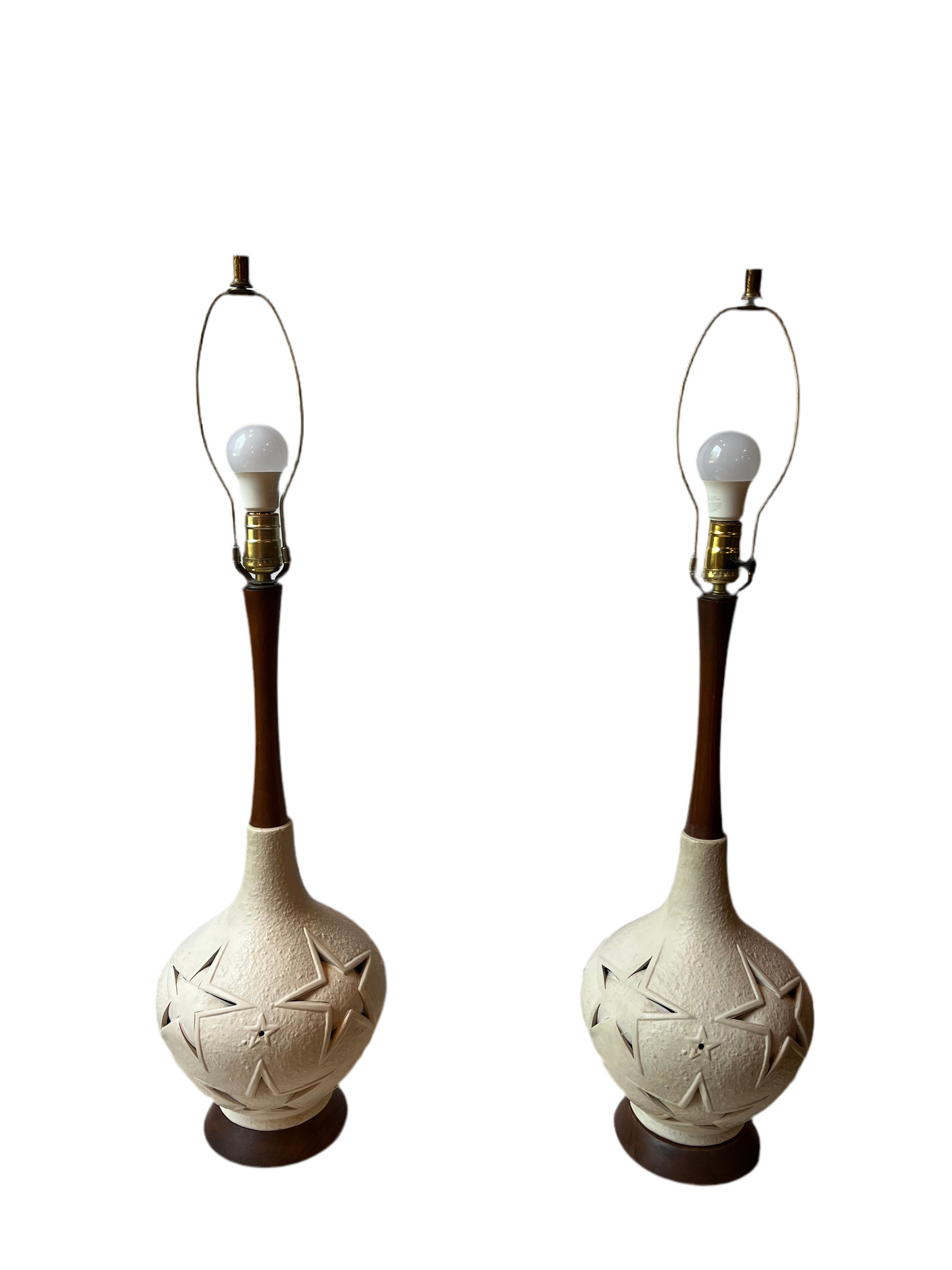 PR OF MCM WOOD/CERAMIC LAMPS