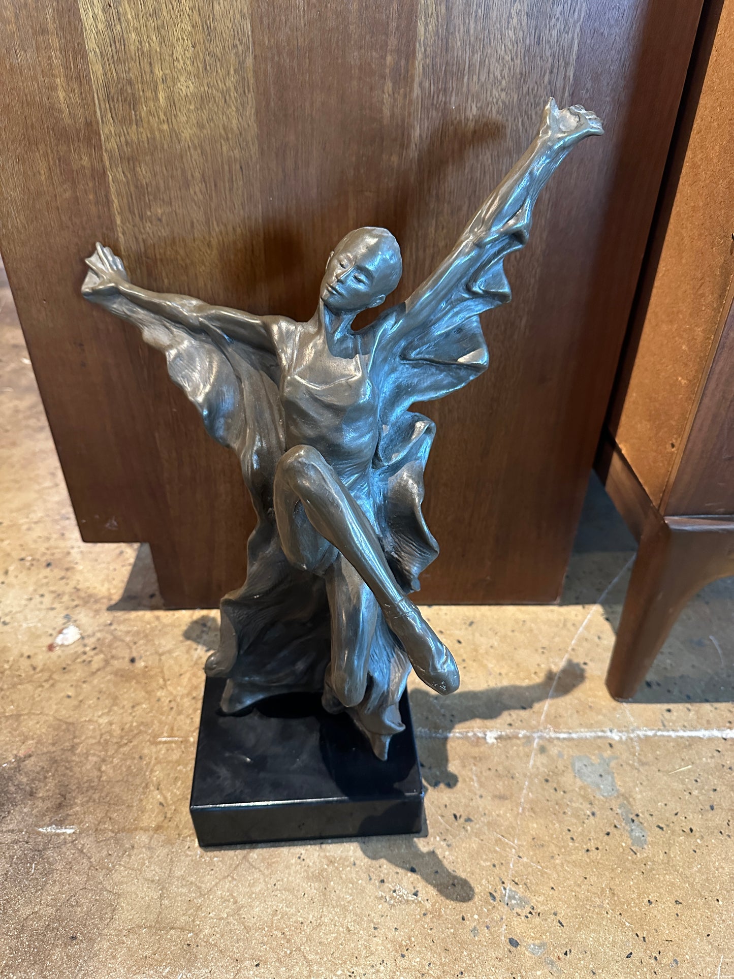 18" SIGNED BALLERINA SCULPTURE IN BONDED BRONZE