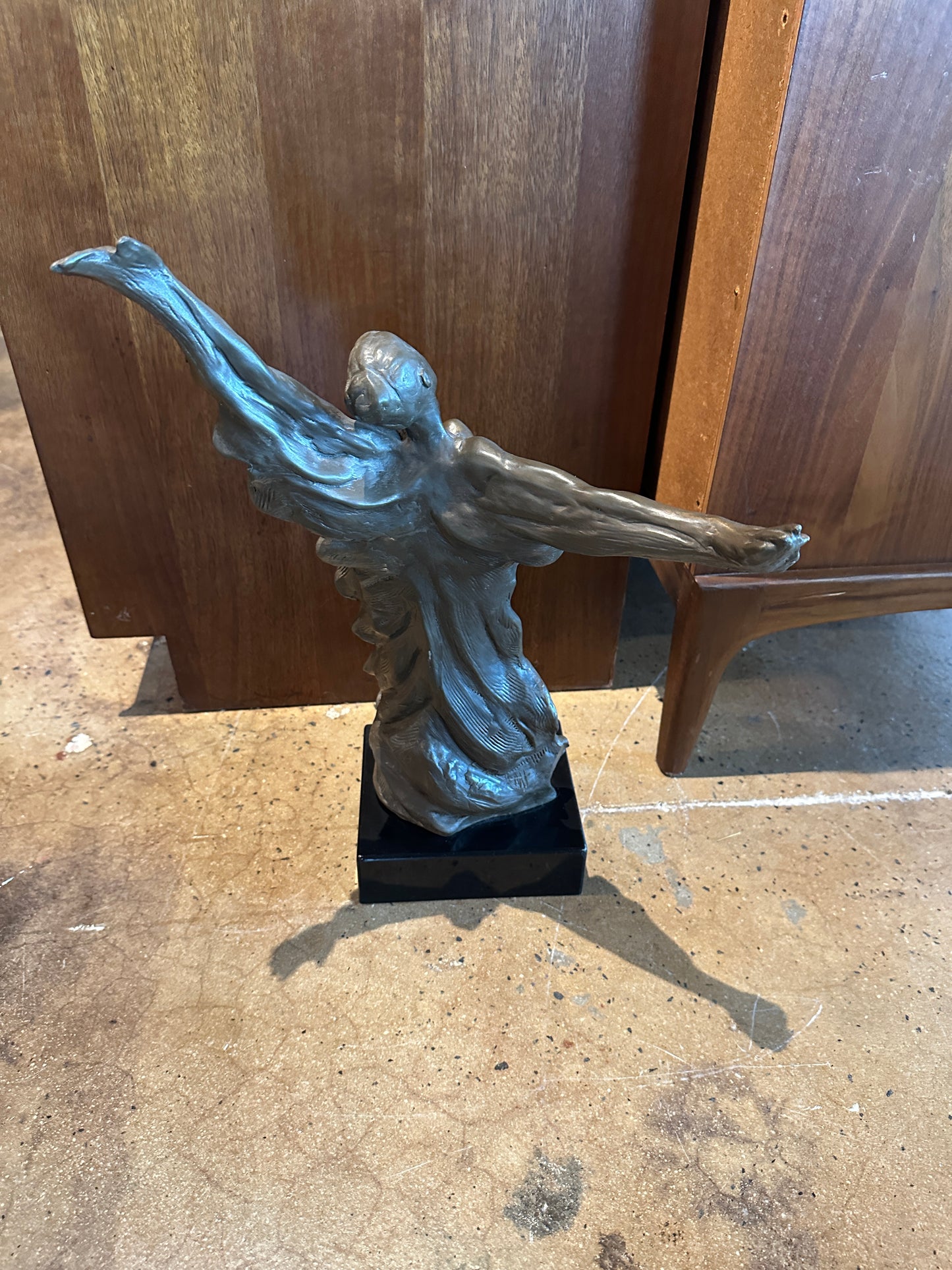 18" SIGNED BALLERINA SCULPTURE IN BONDED BRONZE