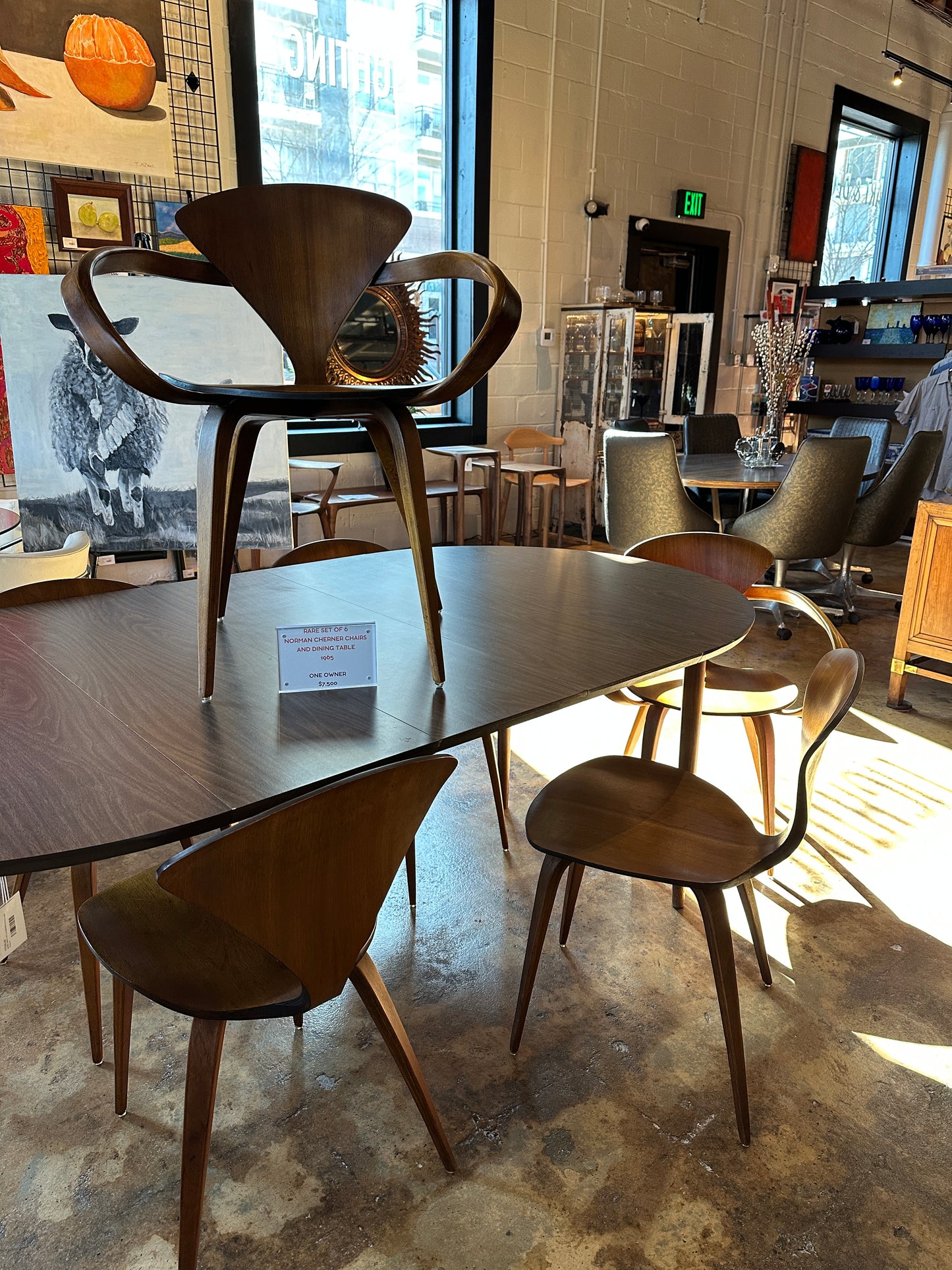4 RARE 1965 CHERNER DINING CHAIRS