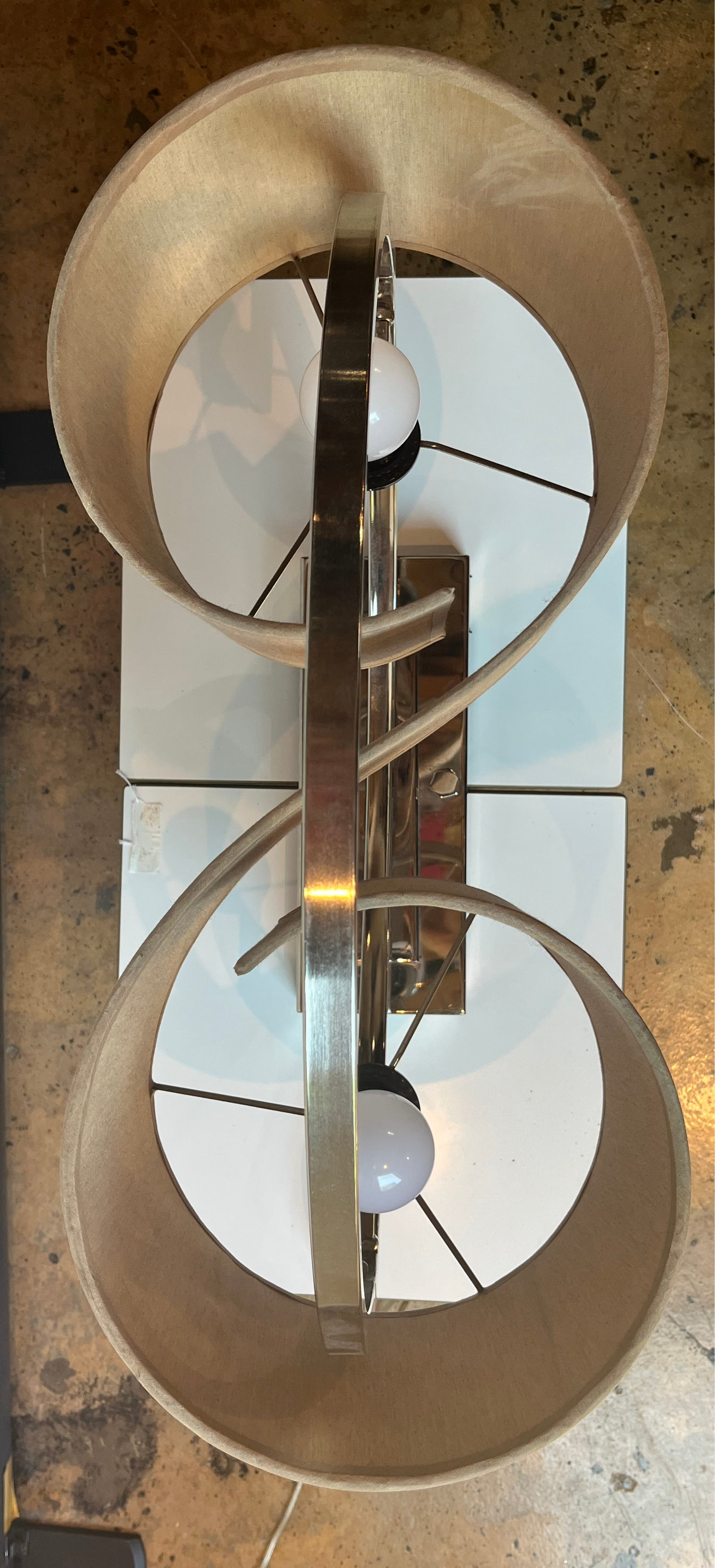 CIRCULAR LAMP WITH CUSTOM S SHADE