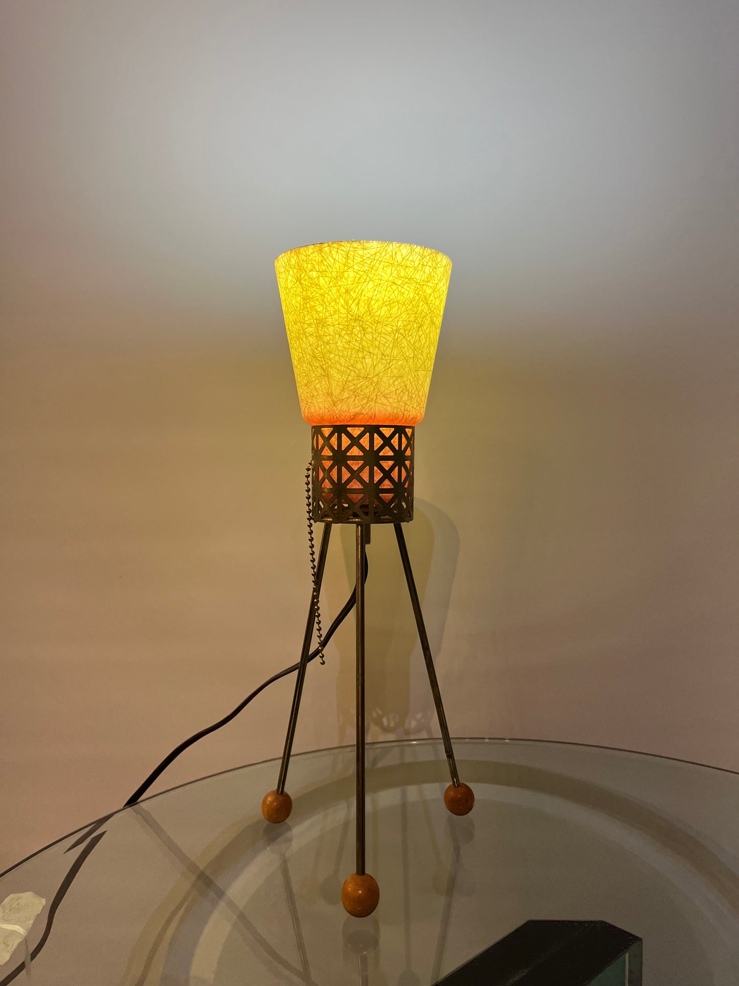 1950S HAIRPIN & FIBERGLASS MINI LAMP