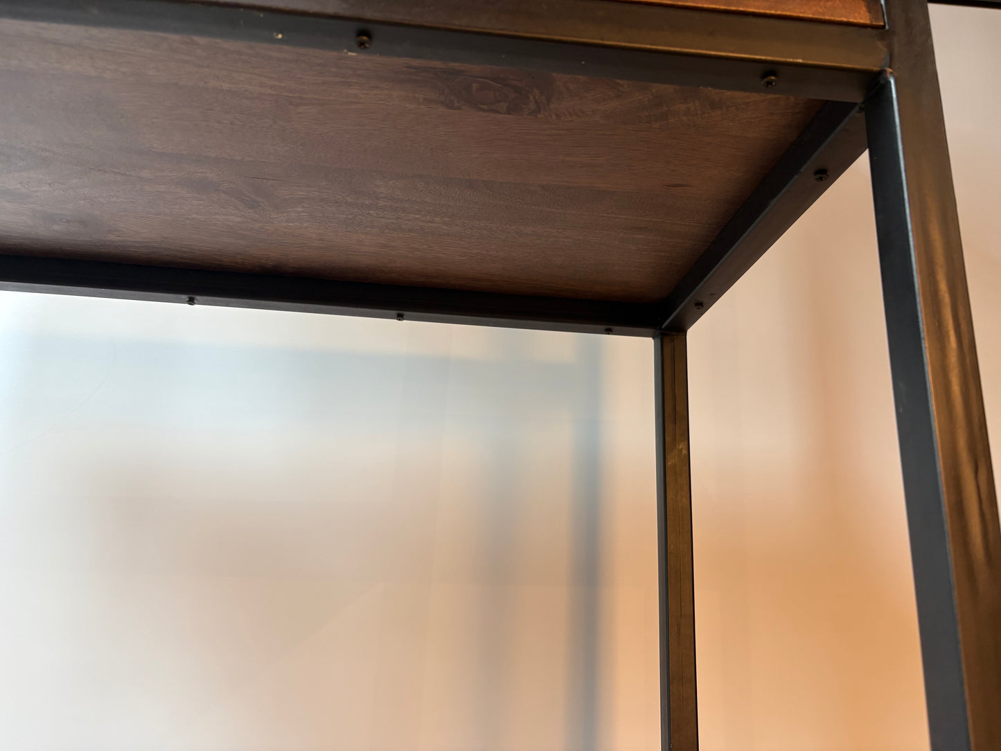 Wood & Metal 5-Tier Bookshelf