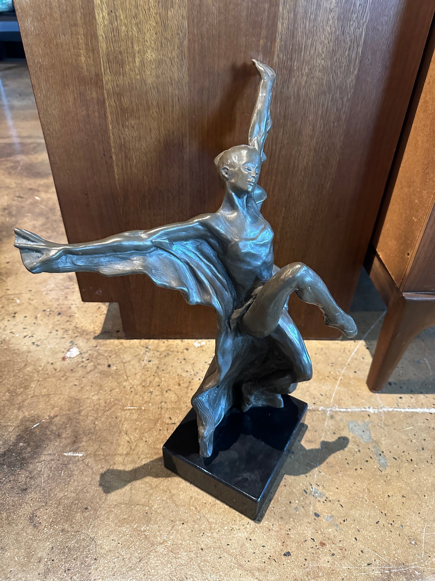 18" SIGNED BALLERINA SCULPTURE IN BONDED BRONZE