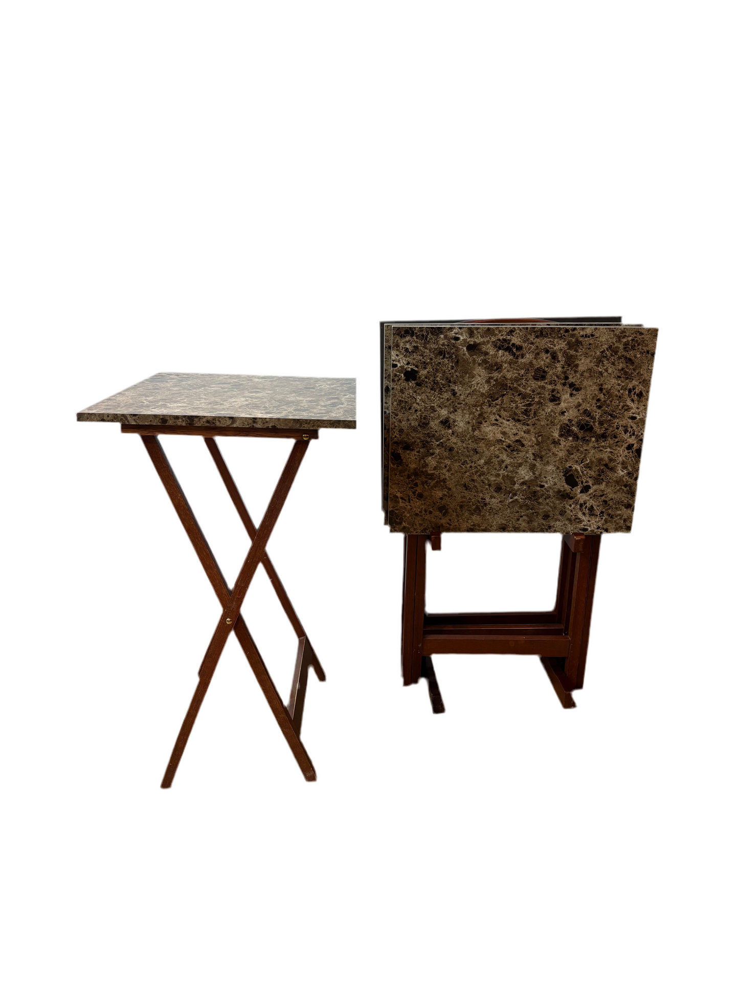 Powell Set of 4 Folding TV Tables & Stand 26" x 19" x 16