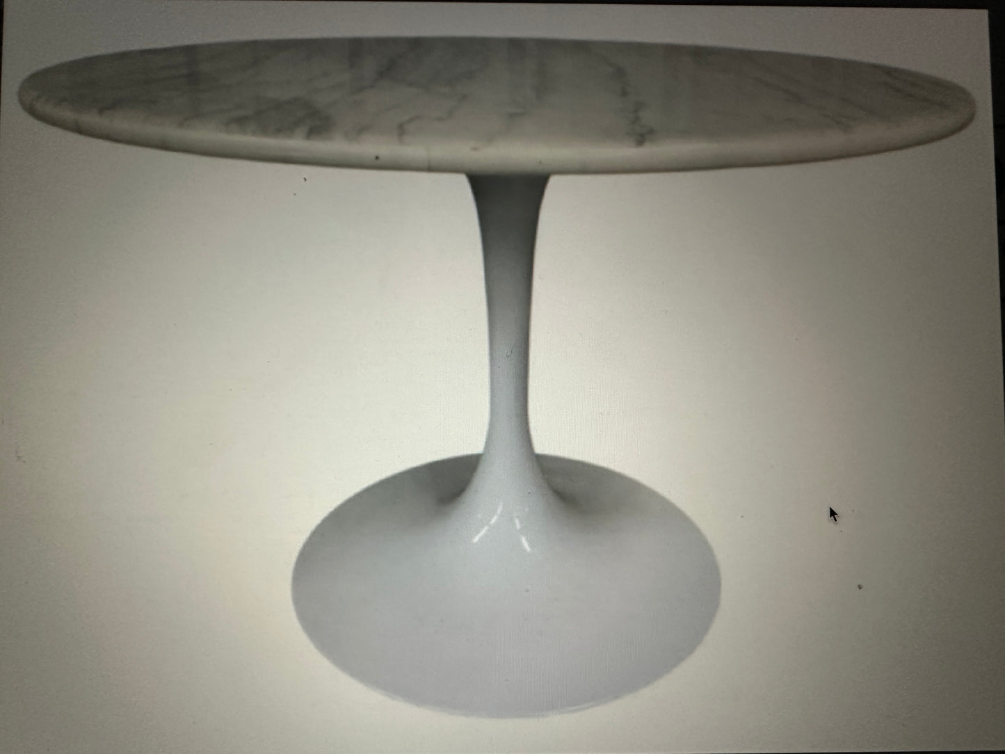 Marble Top Tulip Base Dinette Table 30 x 45