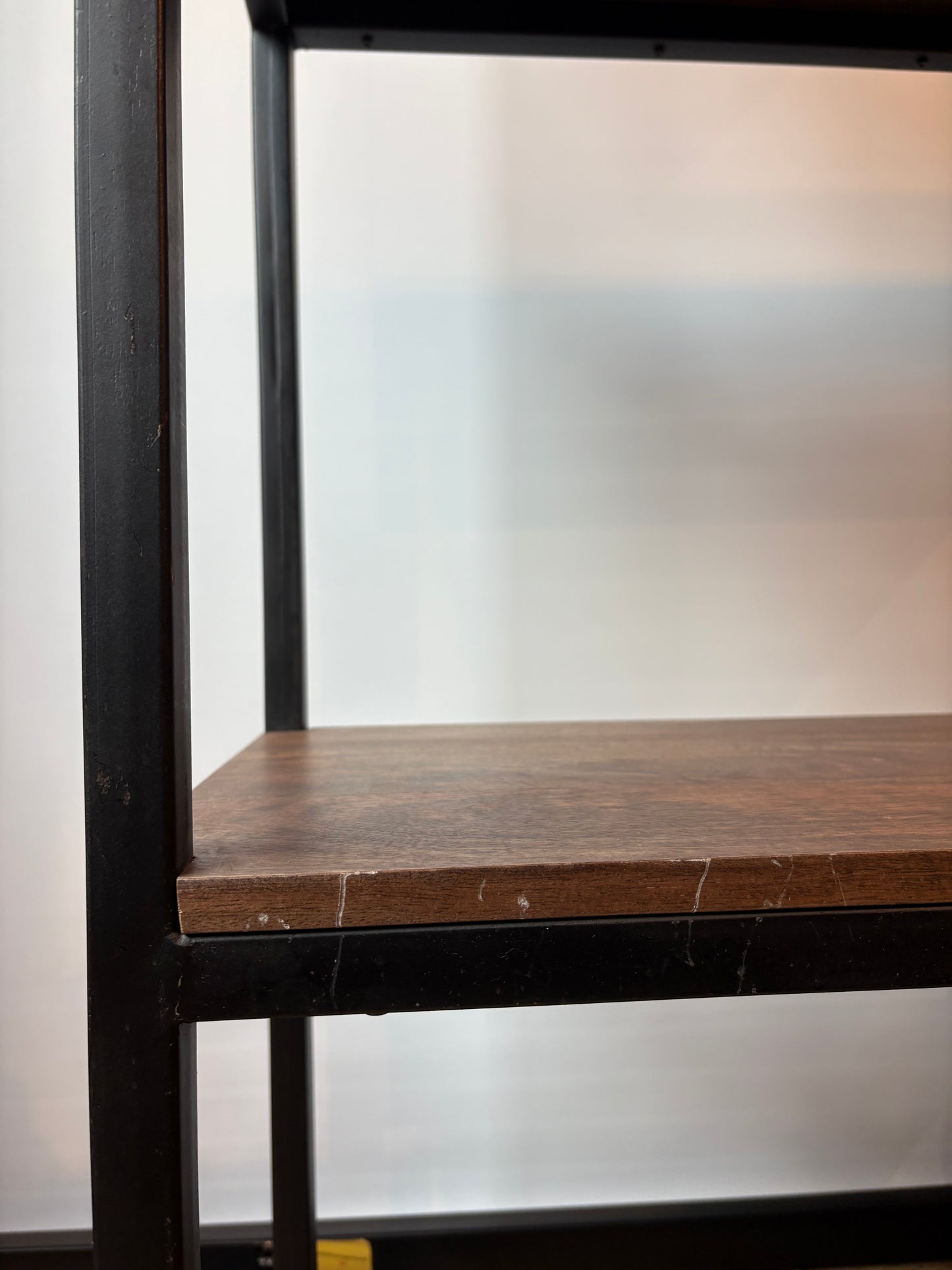 Wood & Metal 5-Tier Bookshelf