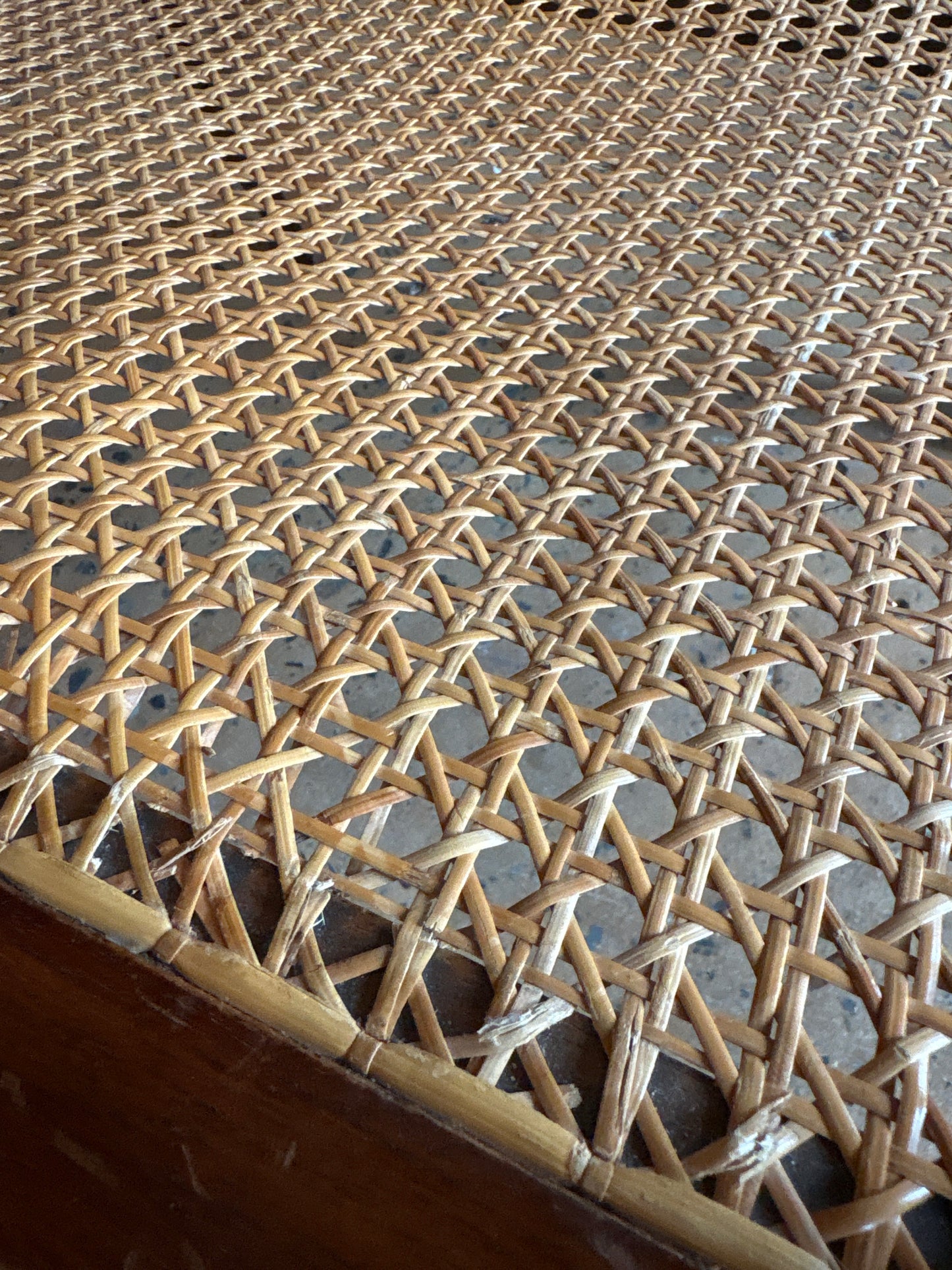 BRITISH COLONIAL CANE LOUNGE CHAIR