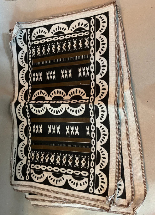 6 FIJIAN LINEN BLOCK PRINT PLACEMATS