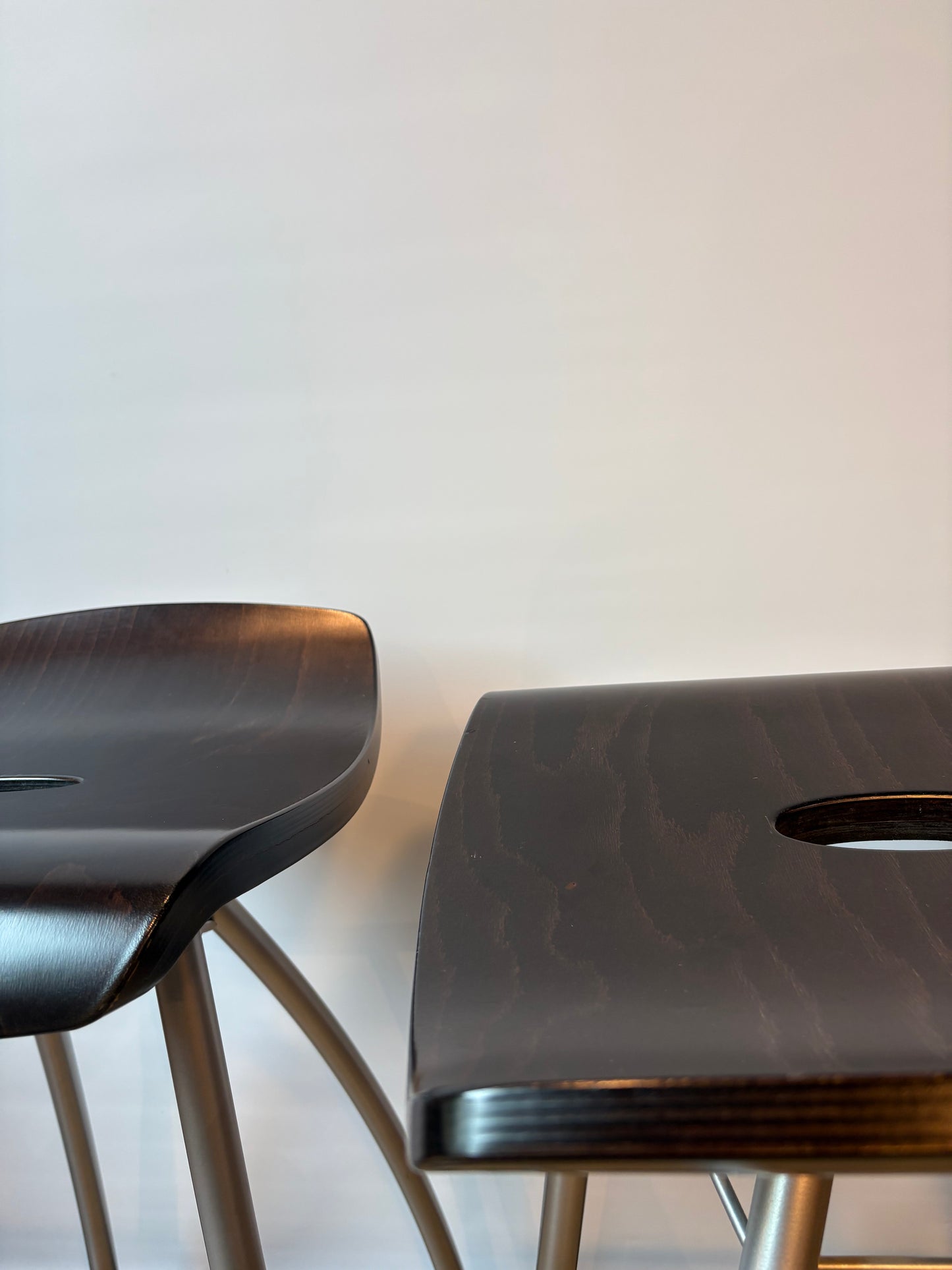 PR OF MODERN WOOD BARSTOOLS