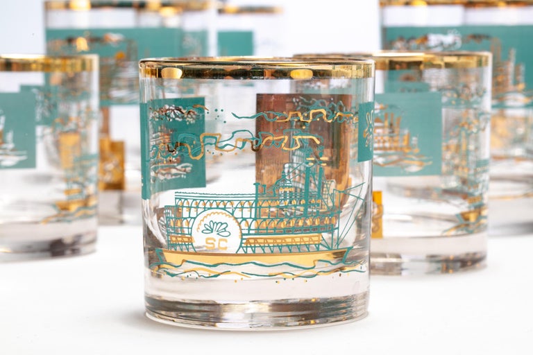 SET OF 4 LIBBY STEAMBOAT GLASSES