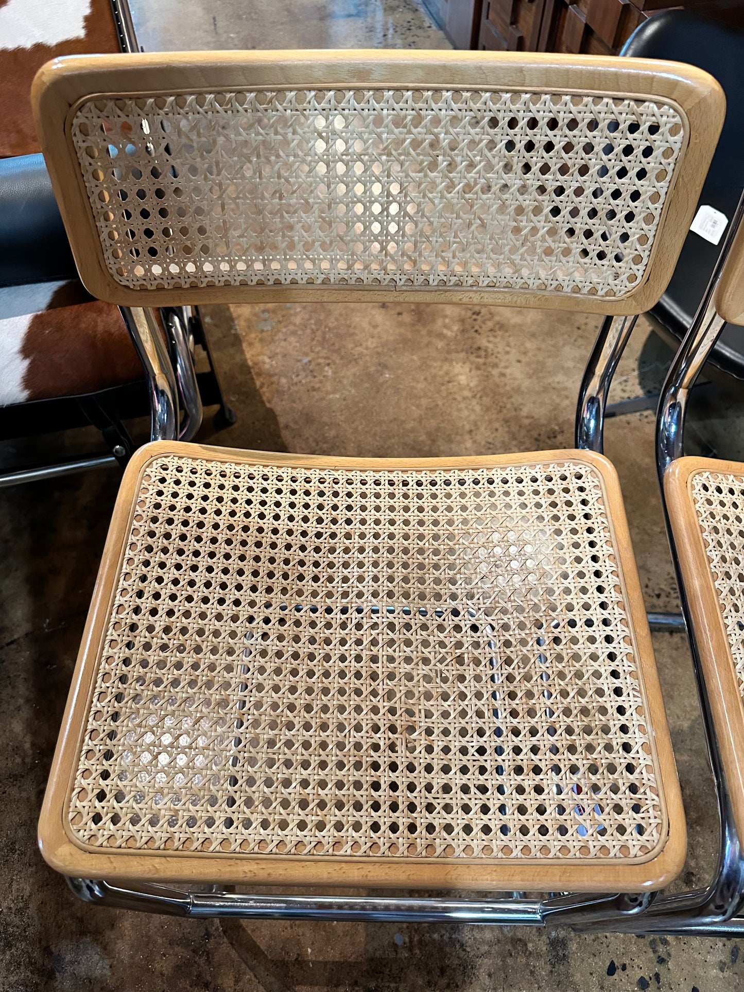 PAIR OF AUTHENTIC ITALIAN CESCA STOOLS MADE IN ITALY