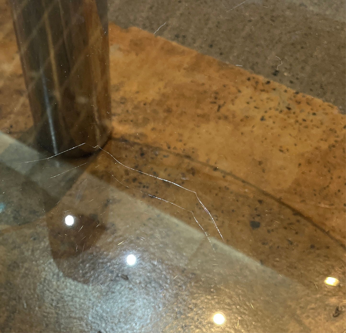 PACE COLLECTION NICKEL & GLASS COFFEE TABLE