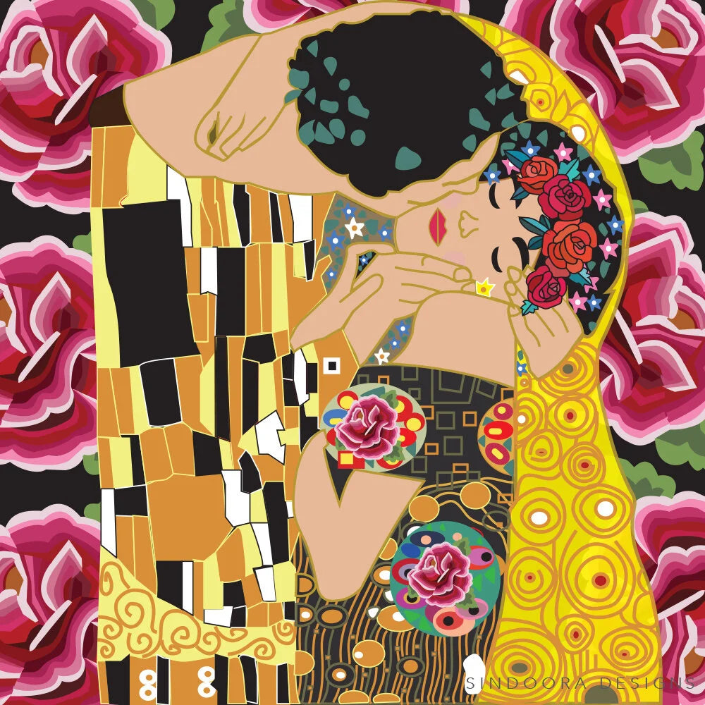 FLORA THE KISS PRINT BY SINDOORA