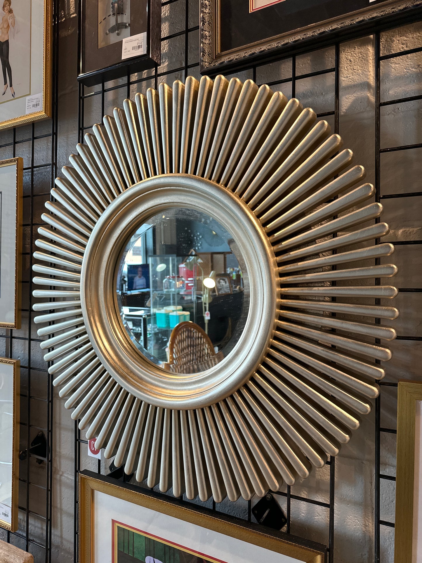 ALDEN PARKES 33" ROUND SUNBURST MIRROR