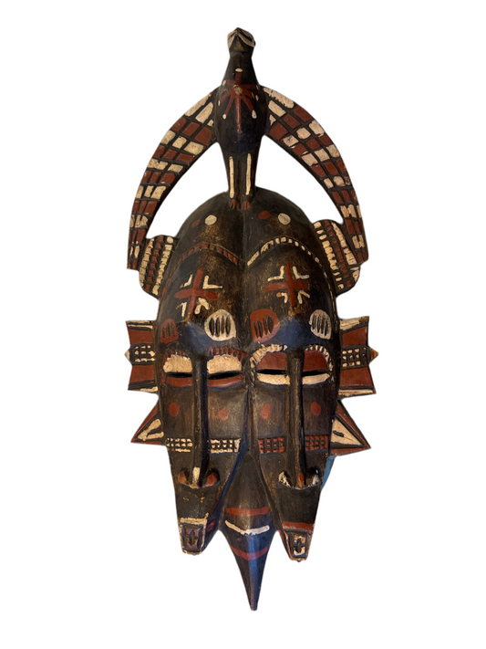 AFRICAN SENUFO TWIN KPELIE MASK