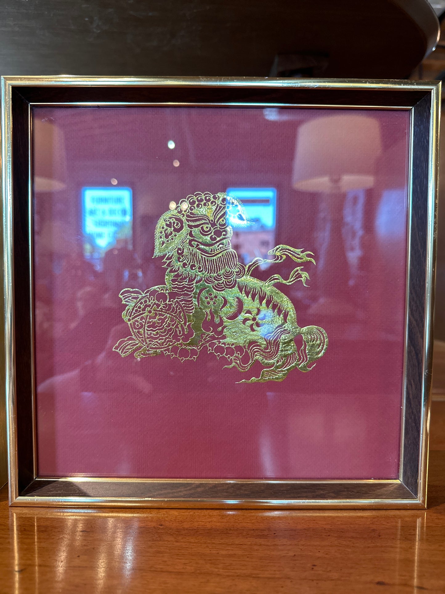 PR OF FOO DOGS W/ FRAMES