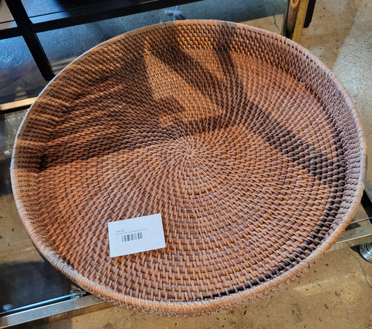 ROUND RATTAN BASKET/TRAY