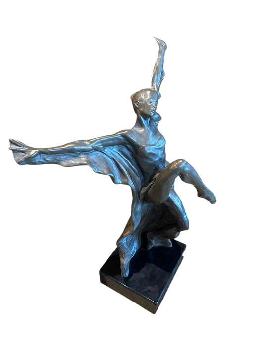 18" SIGNED BALLERINA SCULPTURE IN BONDED BRONZE