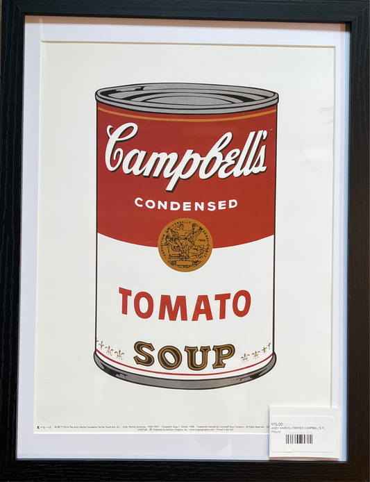 ANDY WARHOL FRAMED CAMPBELL'S PRINT