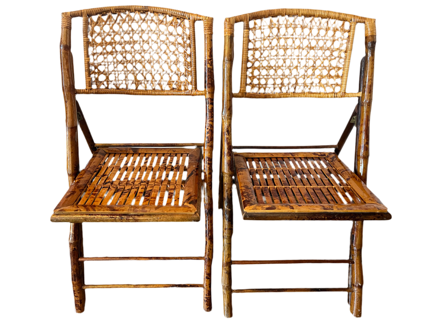 SET OF 2 BAMBOO CHAIRS AND 2 TABLES