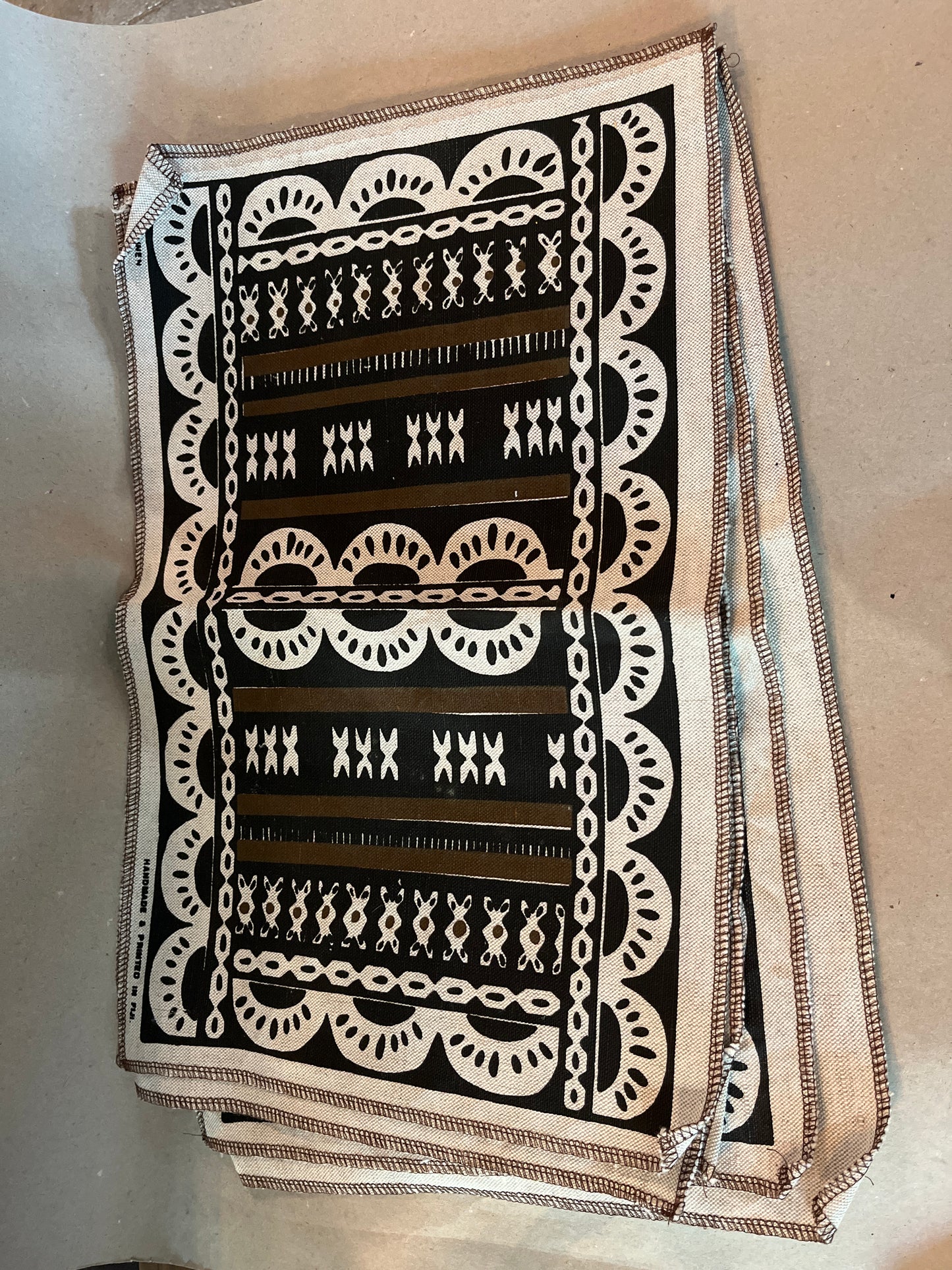 6 FIJIAN LINEN BLOCK PRINT PLACEMATS