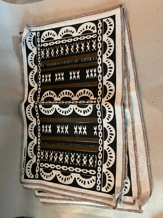6 FIJIAN LINEN BLOCK PRINT PLACEMATS