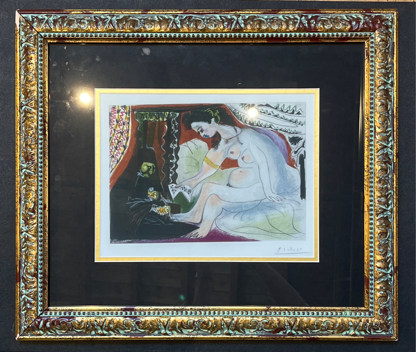 WOMAN ON BED GICLEE PABLO PICASSO
