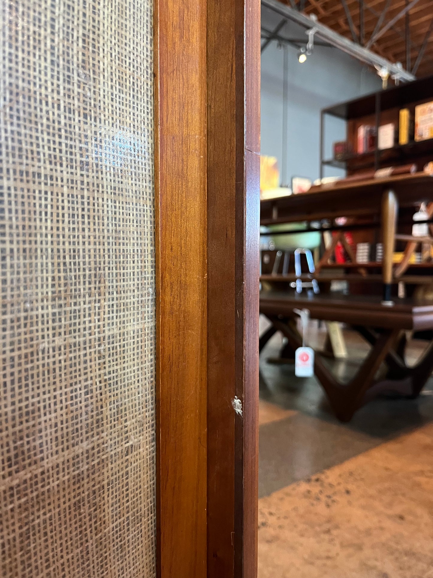 MCM WALNUT CABINET W/SLIDING DOORS