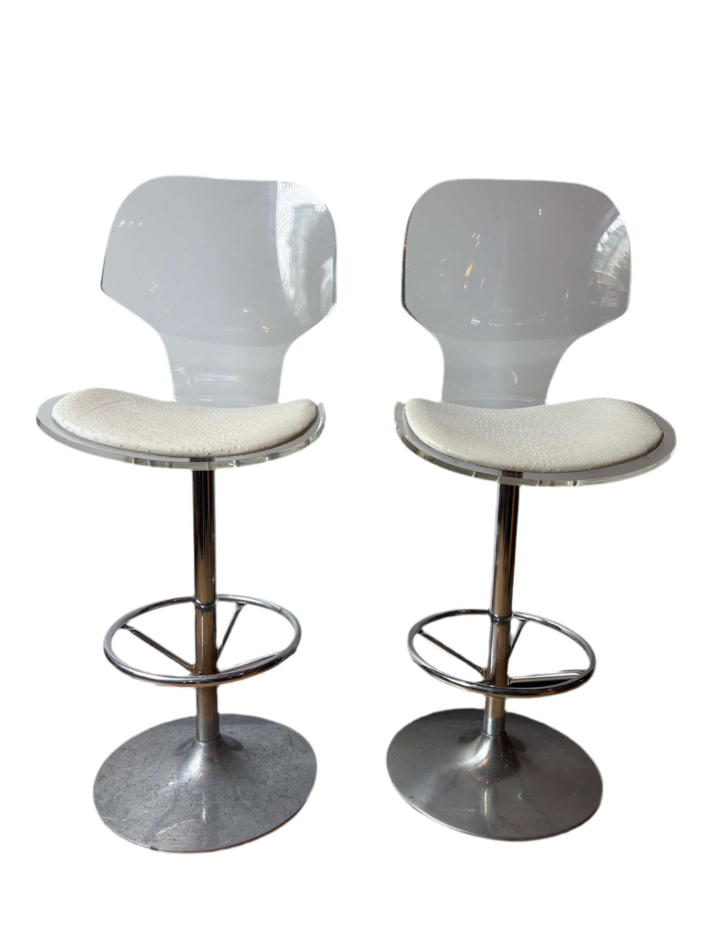 HILL POST MODERN LUCITE BARSTOOLS