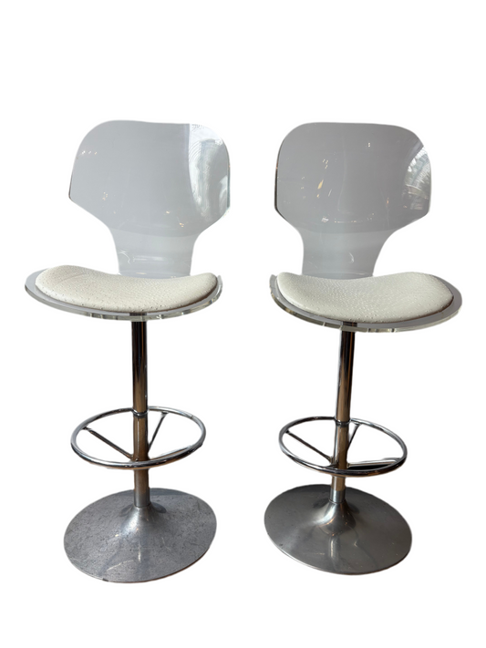 HILL POST MODERN LUCITE BARSTOOLS
