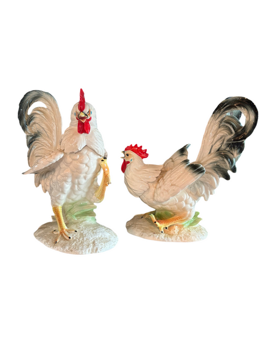 1960S NAPCOWARE JAPAN ROOSTER & HEN