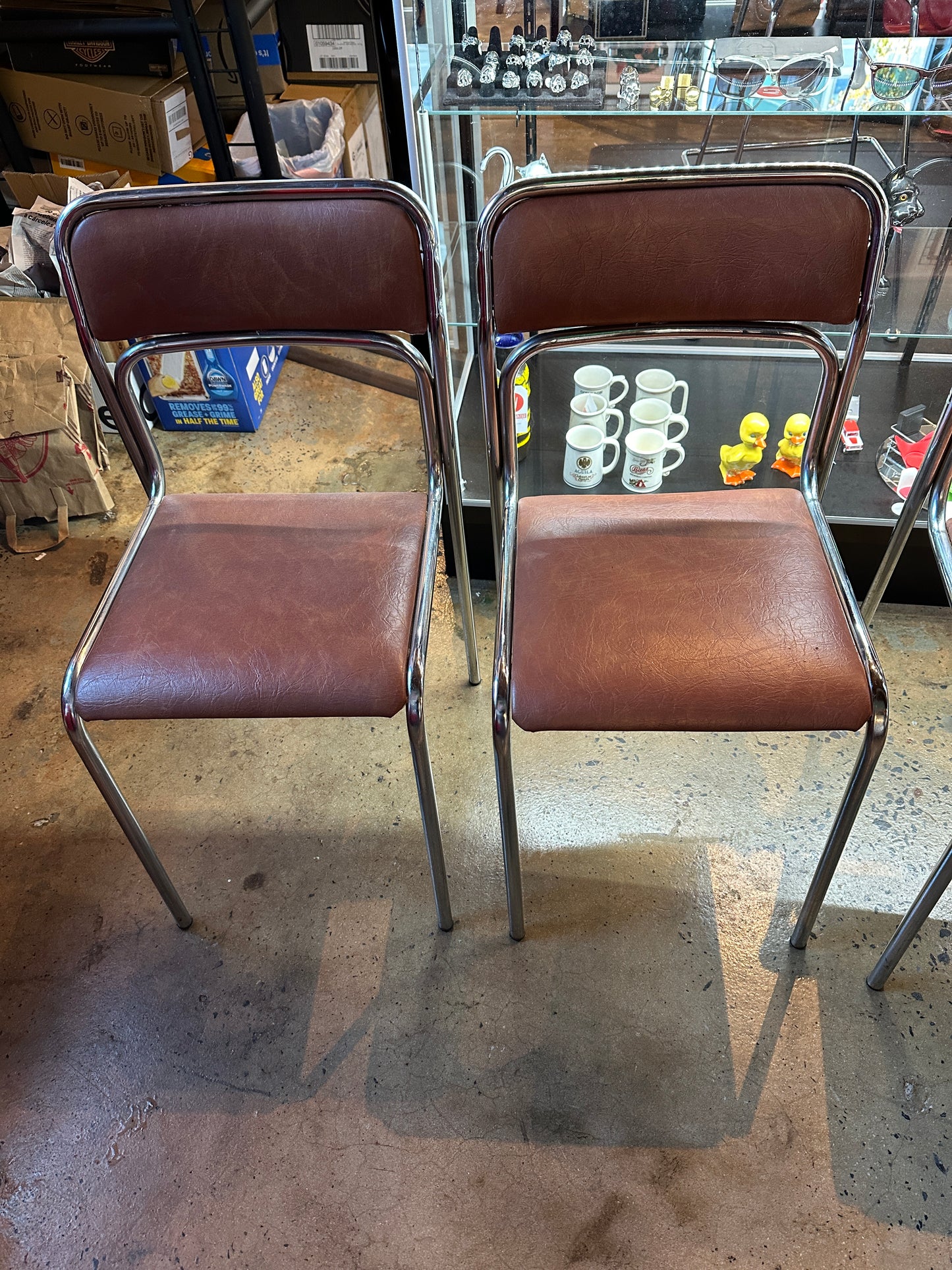 1970S SET OF 4 ITALIAN ALL-LUMINUM CHAIRS