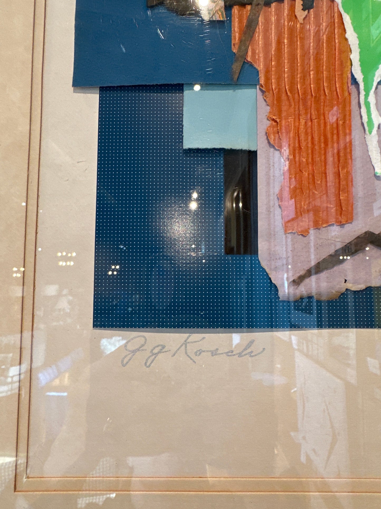 ORIGINAL GG KOSCH MIXED MEDIA “ORANGE BLUES”