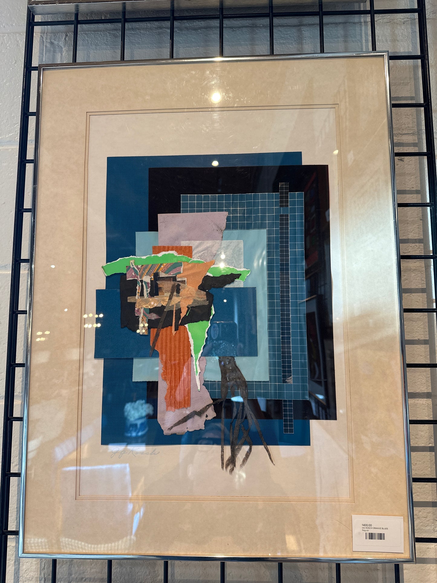 ORIGINAL GG KOSCH MIXED MEDIA “ORANGE BLUES”