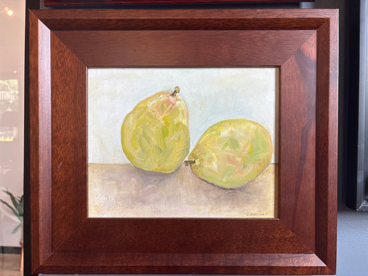 ORIGINAL OIL FRAMED PEARS