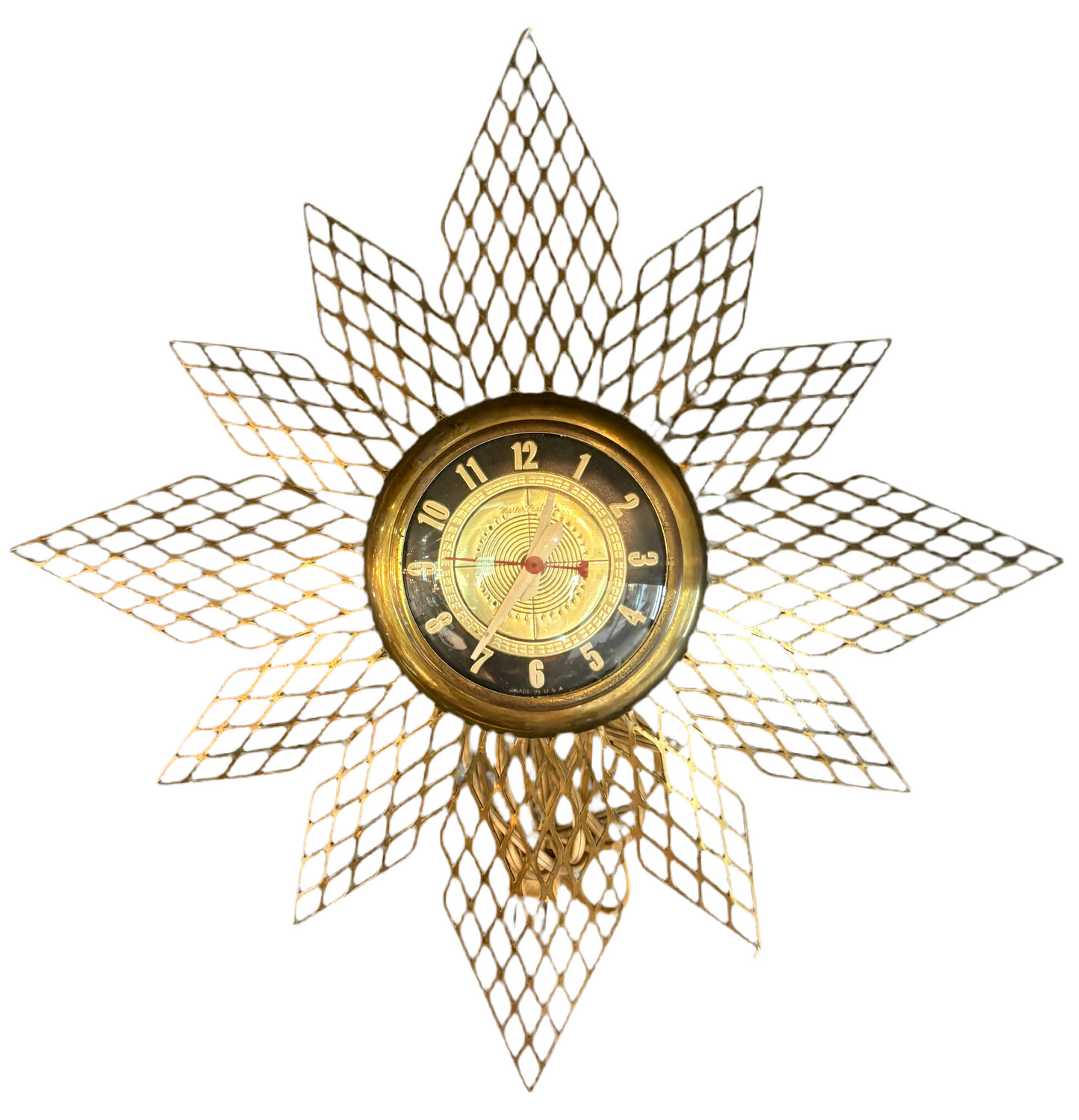 Vintage Mastercrafters 19" Starburst Clock