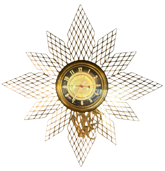 Vintage Mastercrafters 19" Starburst Clock