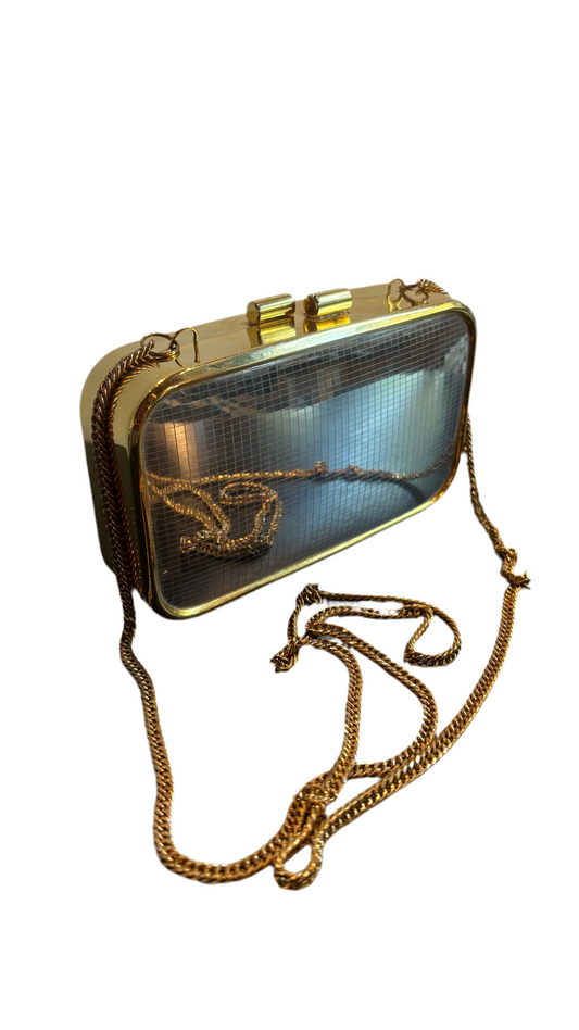 VINTAGE ELAN GOLD & SILVER CLUTCH