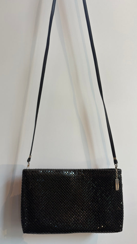 Vintage Whiting Davis Black Evening Bag