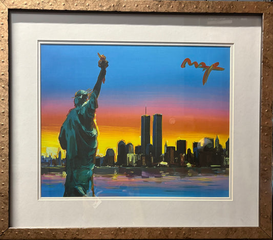 LIBERTY AND TWIN TOWERS GICLEE PETER MAX