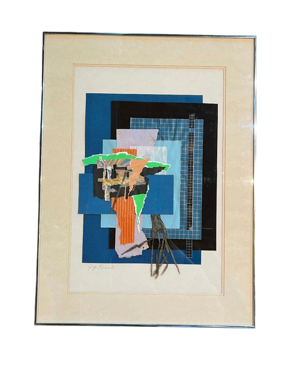 ORIGINAL GG KOSCH MIXED MEDIA “ORANGE BLUES”