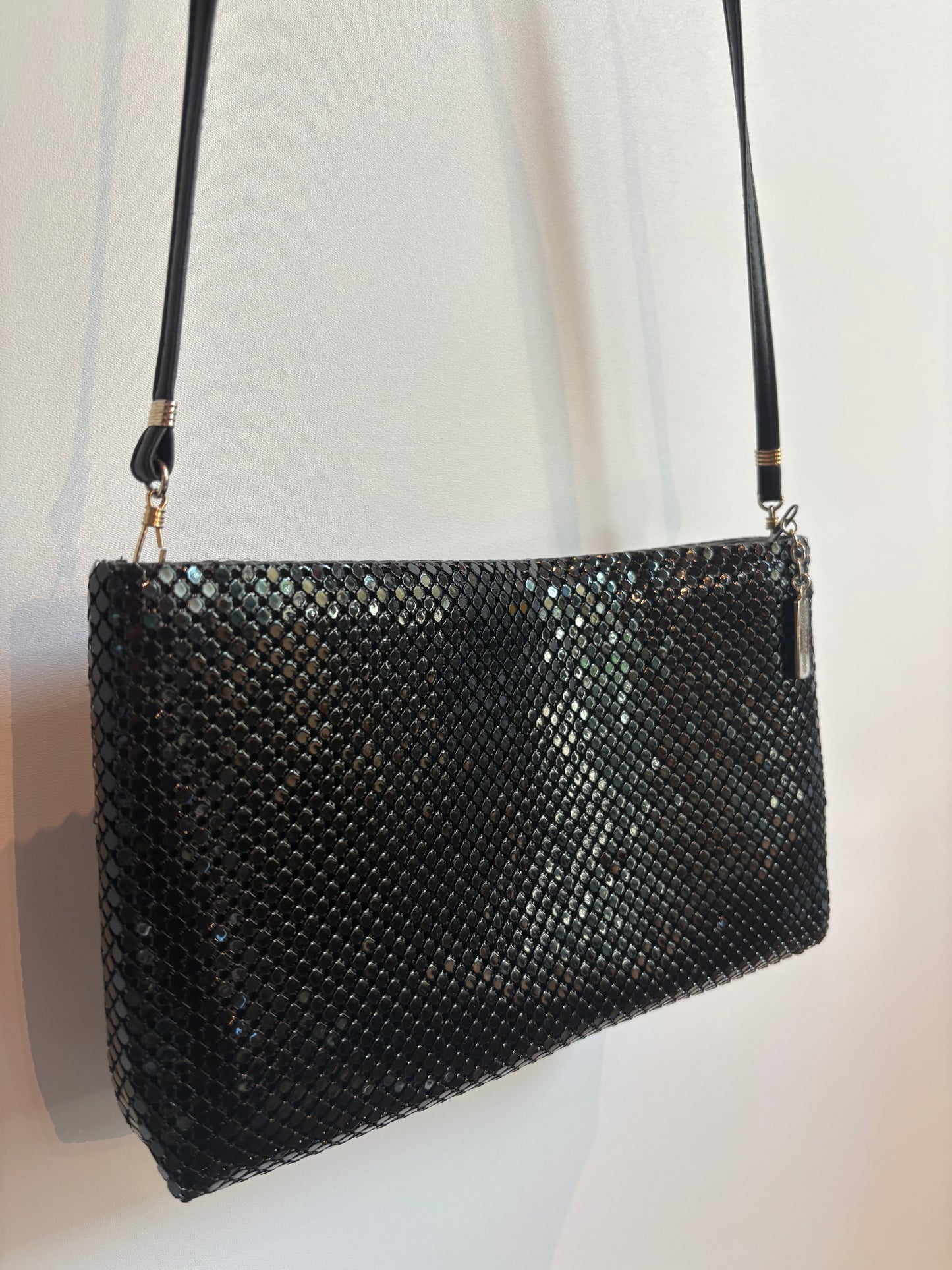 Vintage Whiting Davis Black Evening Bag