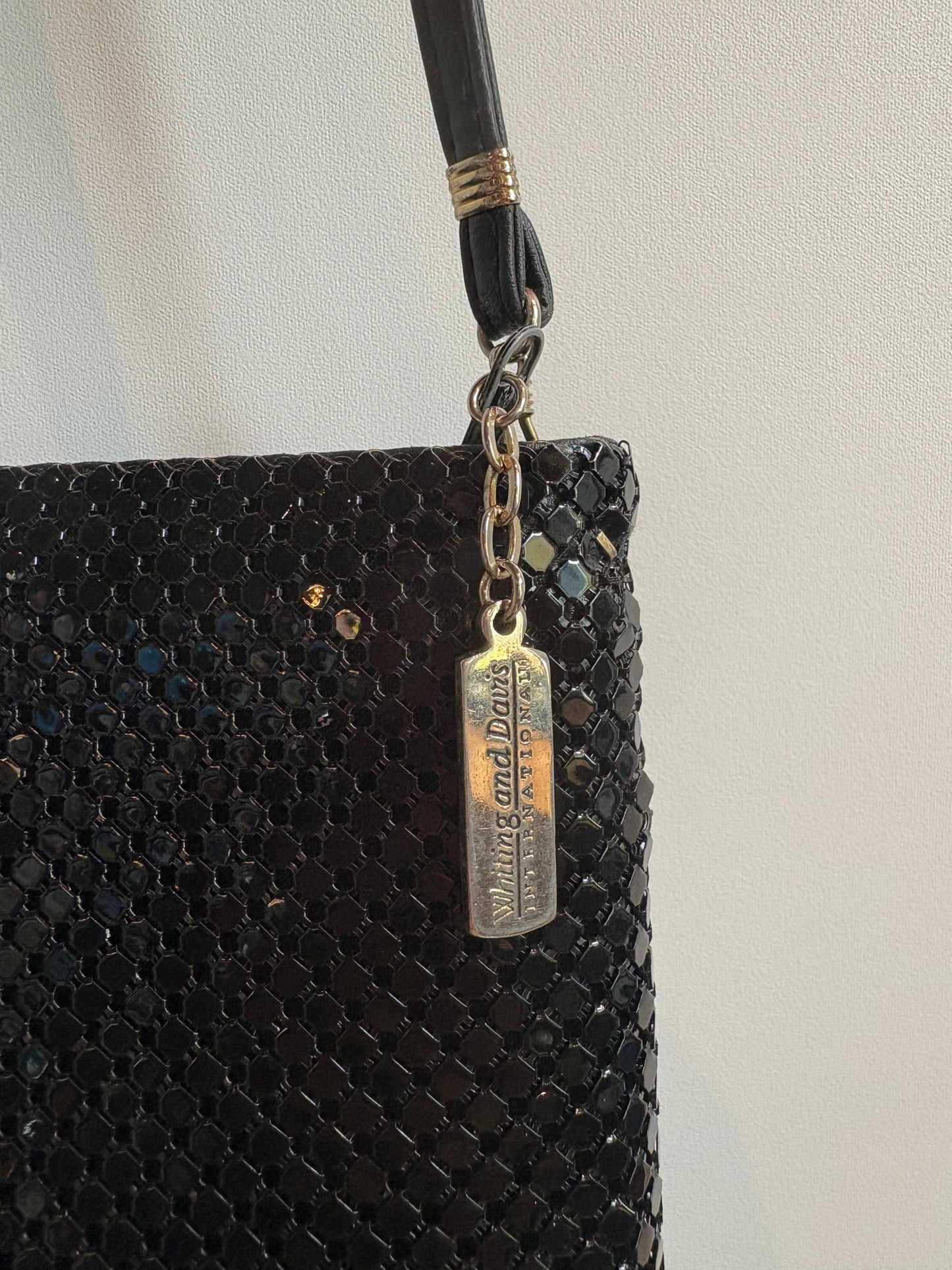 Vintage Whiting Davis Black Evening Bag
