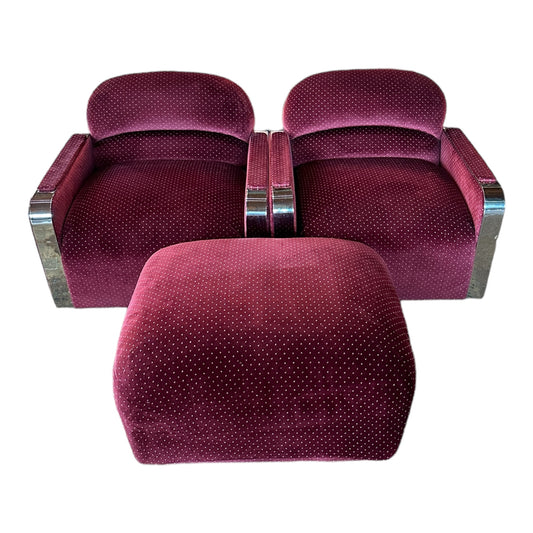 BRUETON HABANA LOUNGE CHAIRS AND OTTOMAN