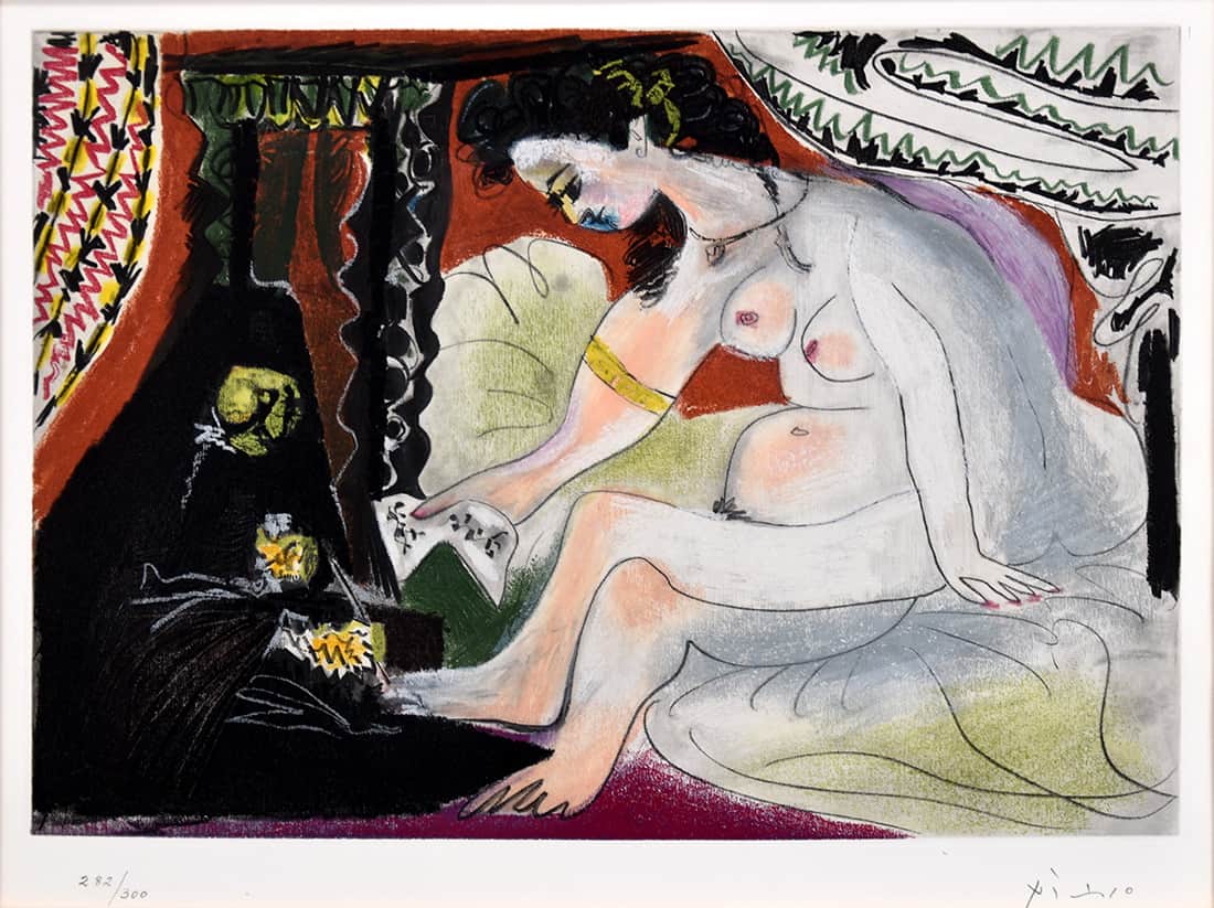 WOMAN ON BED GICLEE PABLO PICASSO