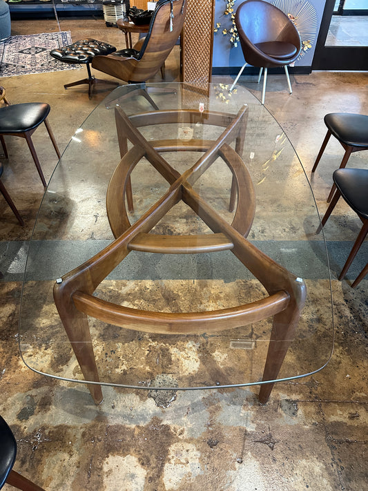 WALNUT "COMPASS" DINING  TABLE BY ADRIAN PEARSALL - Tables